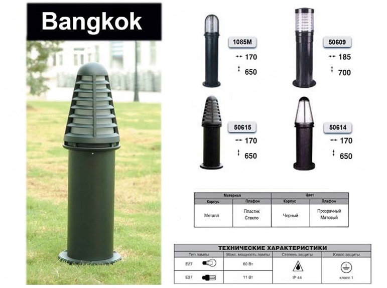 Уличные светильники ArcoLux BANGKOK